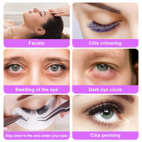 URAQT Eye Gel Pads and Patches - 10 Brushes - Premium Lint-Free Under Eye Kit for Pro Salons and Individuals (Purple)
