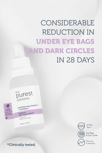 The Purest Solutions Radiance Eye Contour Serum (Caffeine Solutions 5% + Vitamin C) - Bright and Rested Appearance - Skin Tone Difference Reduction - Under-Eye Bag Care - Vegan | Cruelty Free (30 ml)