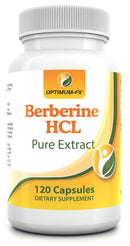 optimum-fx Berberine HCL 50,000 mg Pure Natural Extract - 500 mg at 100:1 – 120 High Strength Capsules