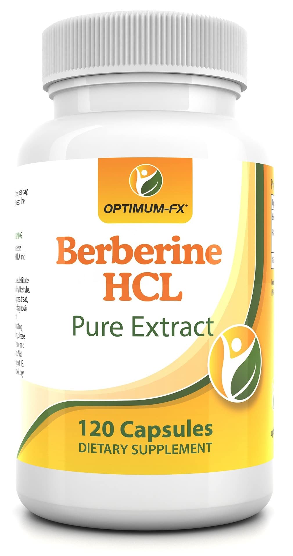 optimum-fx Berberine HCL 50,000 mg Pure Natural Extract - 500 mg at 100:1 – 120 High Strength Capsules