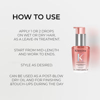 Kérastase Chroma Absolu, High Shine Hair Oil for Damaged Colour-Treated Hair, Lightweight Formula with Lactic Acid, Huile Chroma Éclat, 30ml