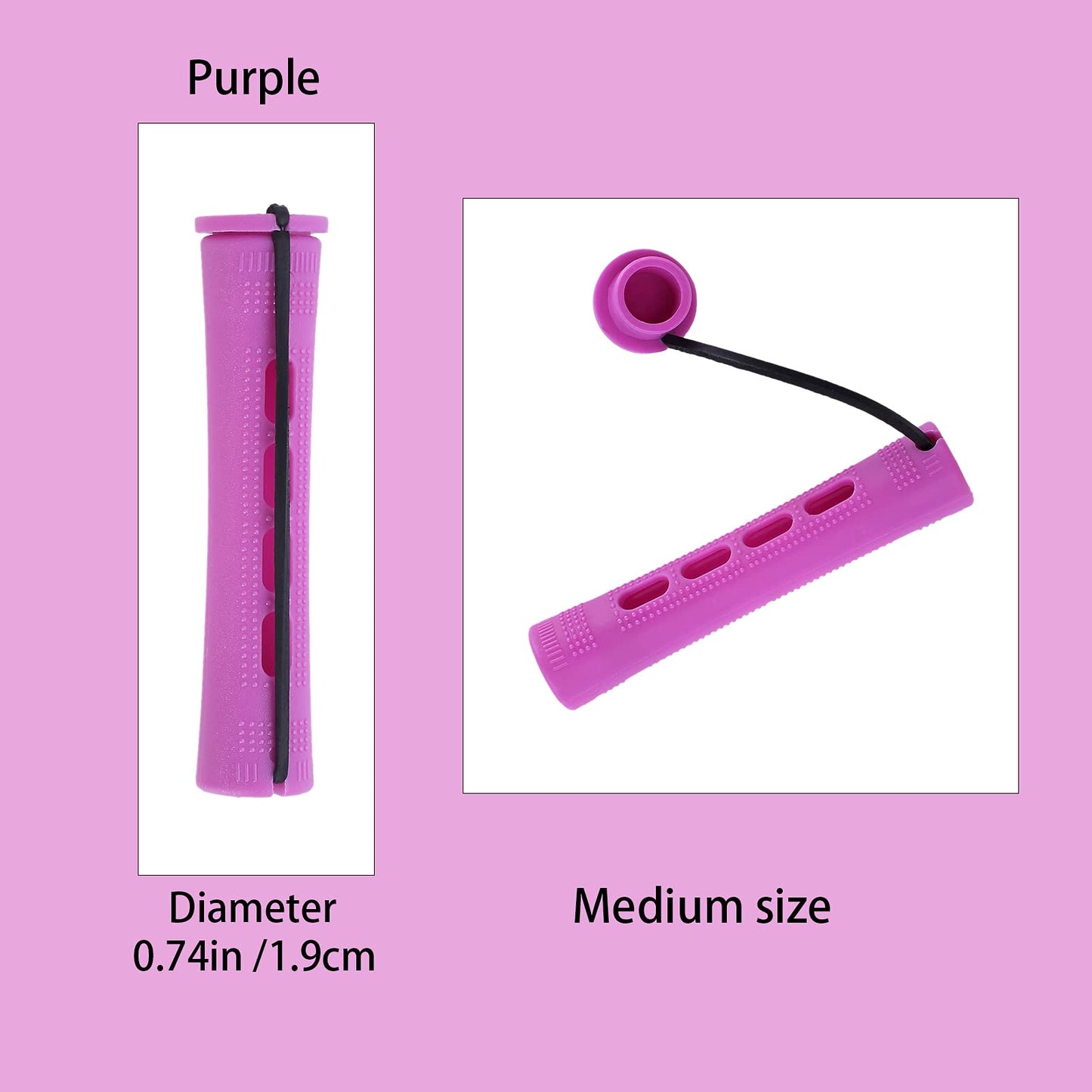 Perm Rods for Short Hair, 40 pcs Medium Size Hair Rollers for Long Short Hair Styling Tool Hair Curlers