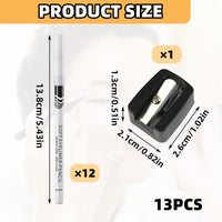 MEKEET 12PCS White Eyeliner Pencils - Waterproof, Long Lasting, Skin Marking Eyeshadow & Highlighter