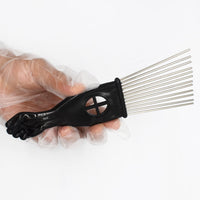 AIRERA Professional Afro Pick Hair Comb Metal Pick Comb Wide Tooth Hair Pick Comb Metal Hair Coloring Comb Wig Braid Comb Hairdressing Styling Tool for Curly Hair Style for Men Women (S)