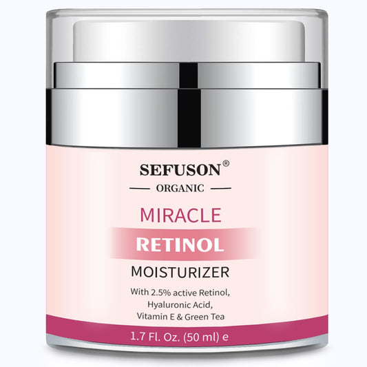 SEFUSON Retinol Moisturizer Cream,For Face&Eye Area Anti Aging Wrinkles & Acne & Fine Lines,with Vitamin E&Hyaluronic Acid & Jojoba Oil.Best Night&Day Facial Cream.With 2.5% Active Retinol (50Milliliter)