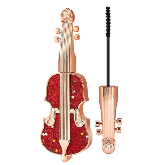 MAYEON Violin-Shaped Design Mascara with Fine Brush, Waterproof Mascara for Short Lashes, Defining, Curling, Volume and Length, No Flaking, No Clumping, Smudge Proof, Black