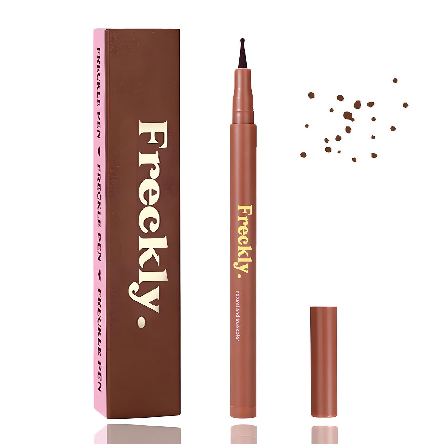 Generic Felt Tip Freckle Stamp – Effortless, Natural-Looking Freckle Tint. Quick-Drying, Waterproof, Long-Lasting Pen. Skin-Friendly Makeup for Faux Freckles. (Dark Brown)