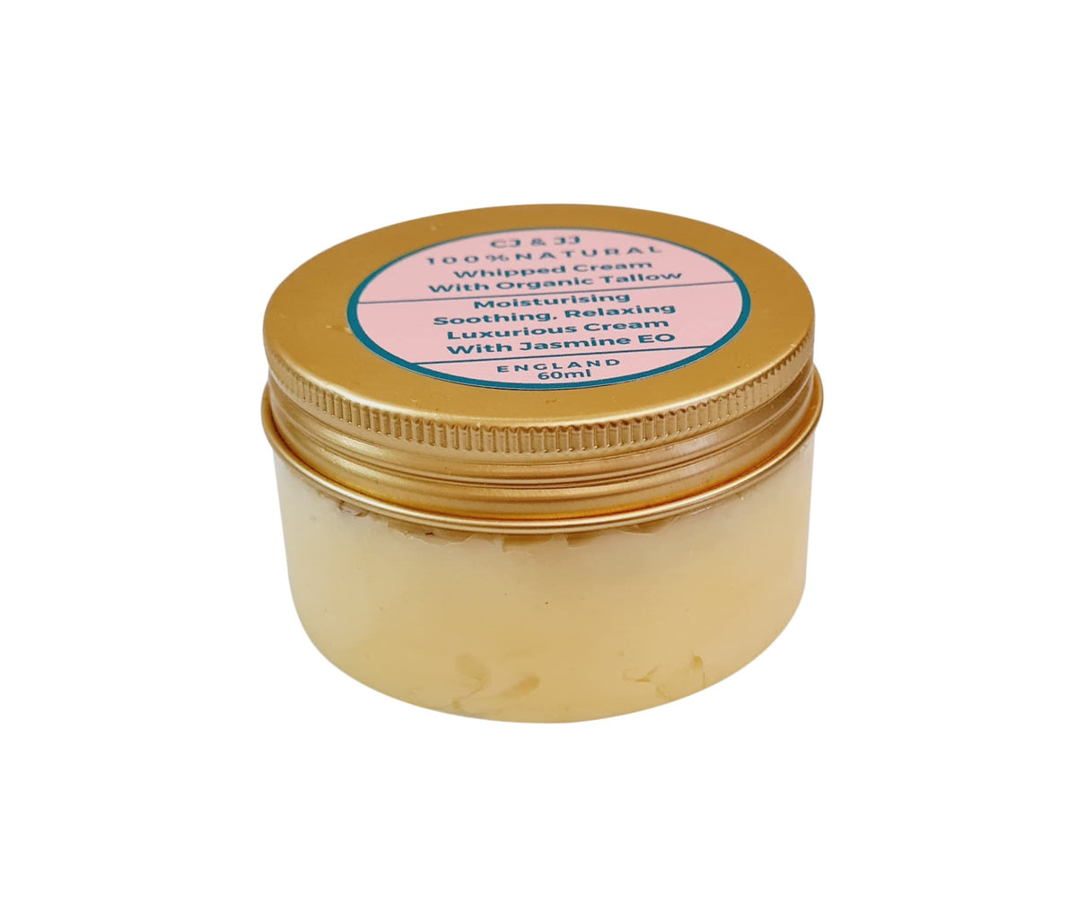 CJ and JJ BEAUTY TALLOW CJTallow Whipped Tallow Moisturiser Body Butter Relief For Dry Skin With Jasmine Essential Oil
