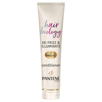Pantene Hair Biology De frizz and Illuminate Hair Conditioner with Hyaluronic Acid, Omega 9 for Frizzy, Dry, Coloured Hair 160 ml