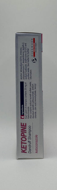 Asrev Healthcare Ketopine 2% Ketoconazole Anti-Dandruff Shampoo 6 x 60ml (6 PACK)
