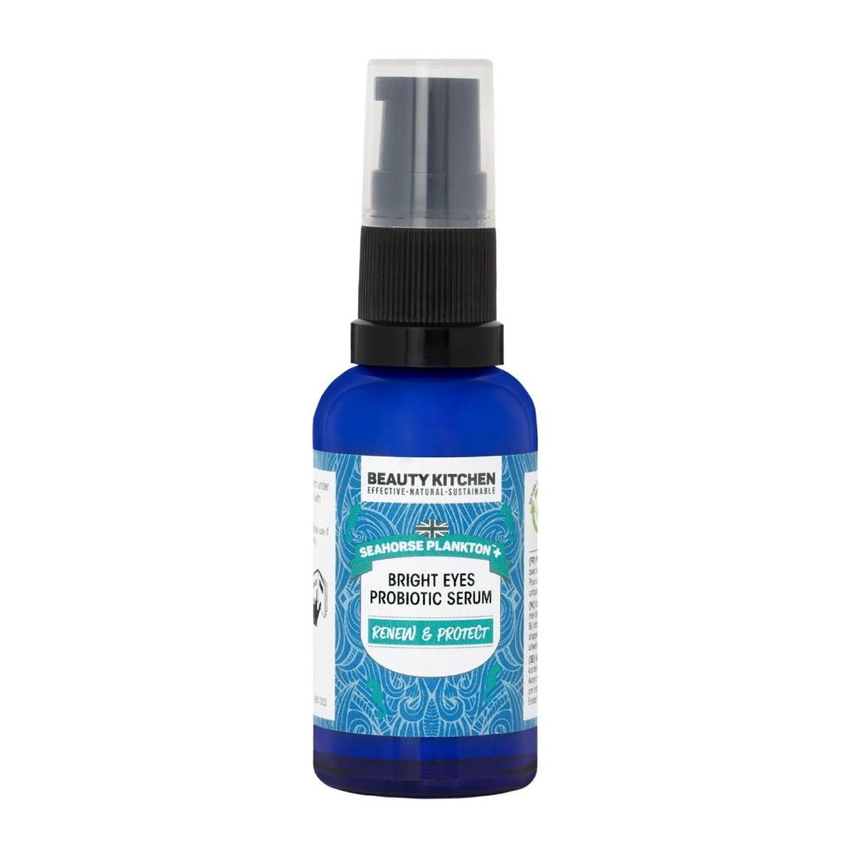 Beauty Kitchen - Seahorse Plankton + Bright Eyes Probiotic Serum 30ml - Brightening & Hydrating - Targets Fine Lines, Wrinkles & Dark Circles - Vegan/Cruelty Free
