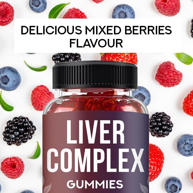 SASH Vitality Liver Detox Complex Gummies | 14-in-1 Vegan Formula with Turmeric, Artichoke & More | Sugar-Free, Gluten-Free | Liver Support | 90 Vegan Gummies | Gel/Candy Supplement