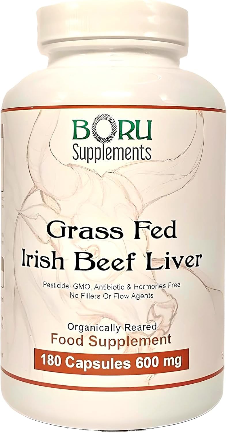 Boru Supplements Boru Organic Grass Fed Irish Beef Liver Capsules (180 Capsules) Organically Reared