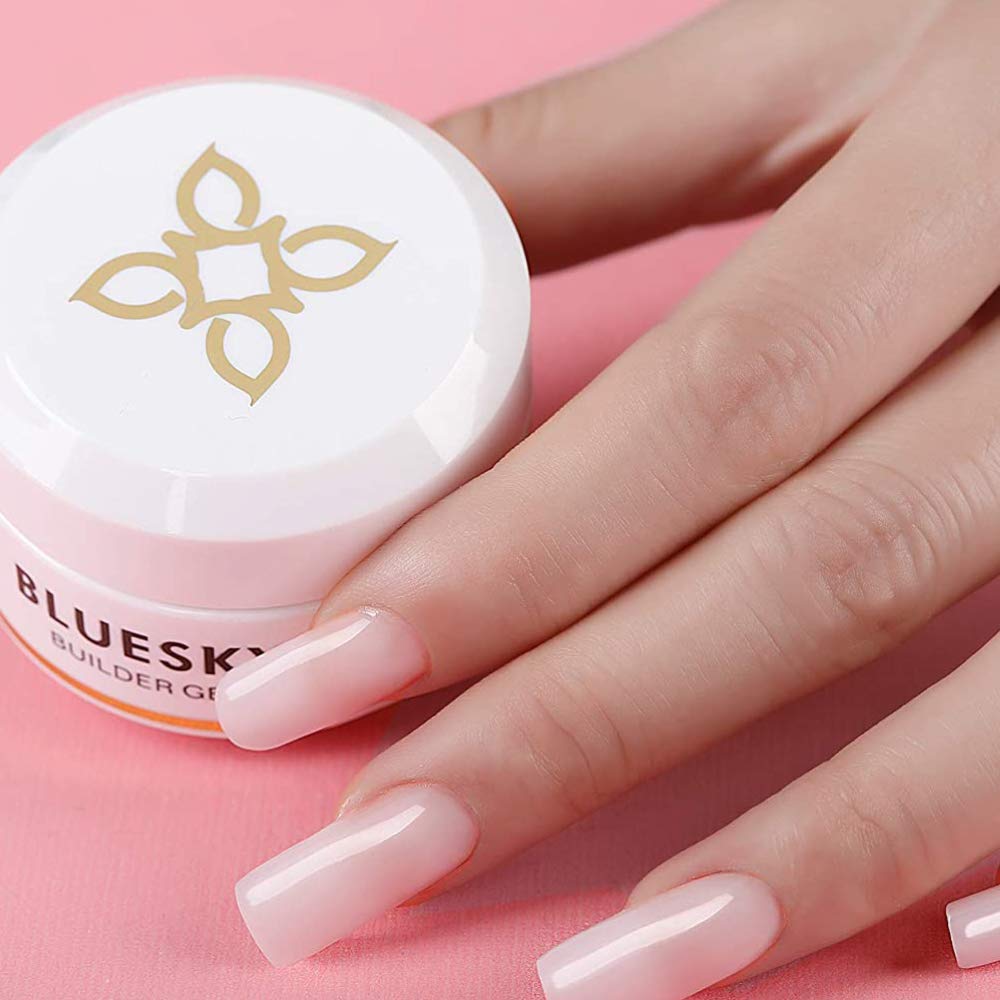 BLUESKY Bluesky Builder Gel For Nails and Nail Extensions, Nail Strengthener and Nail Repair, Soak Off – White, 30 ml (Requires Curing Under LED UV Lamp)