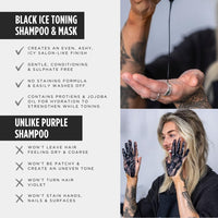 Jerome Russell Bblonde BLACK ICE Toning MASK | Neutralises Yellow & Orange Tones for Icy Silver Blonde Finish | Nourishing Formula with Soy, Rice Proteins & Jojoba Oil | Sulphate-Free | 250ml