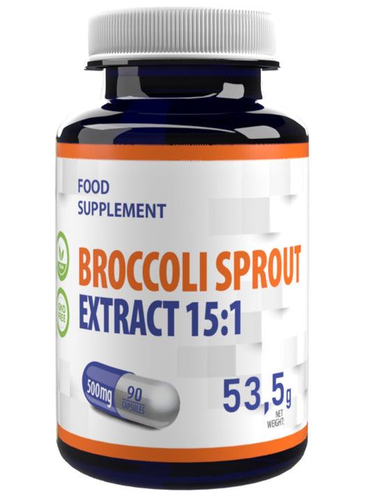 Hepatica Broccoli Sprout Extract (Contains Activated Sulforaphane) 7500mg Equivalent (500mg of 15:1 Extract) 90 Vegan Capsules