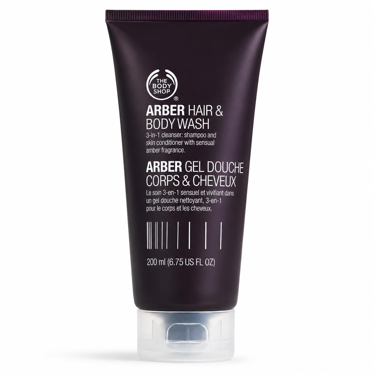 The Body Shop Arber Hair & Body Wash (1x 200ml), 2-in-1 Shampoo & Body Wash for Men, Sensual Woody Scent with Lime, Coriander & Sandalwood