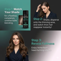 UOYOU LIGHT BROWN Hair Fibres for Thinning Hair 27.5g Bottle | Undetectable & Natural Keratin Hair Fibers Concealer for Hair Loss for Men and Women | Hair Building Fibres Powder [LIGHT BROWN]