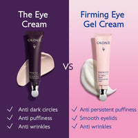 Caudalie Resveratrol-Lift Firming Eye Gel Cream – Reduces Puffiness and Dark Circles, Vegan Collagen 1, Fragrance-Free, 97% Natural-Origin Ingredients, Vegan, 15 mL