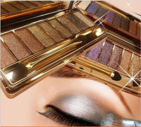 Wei Ni Xiao Xiong 9 Colors Diamond Bright Colorful Makeup Eye Shadow Palette Set Flash Glitter Eyeshadow kit with Brush (Shade 2)