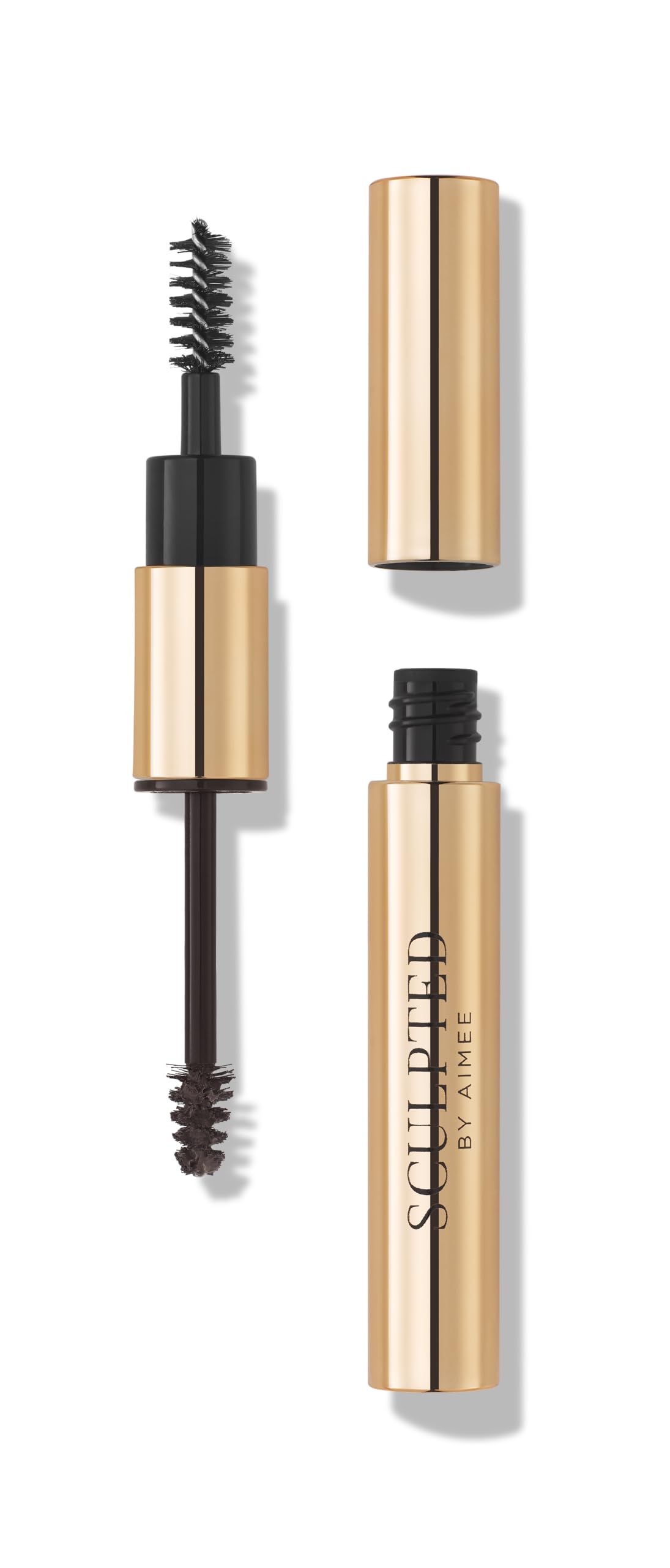 SCULPTED by Aimee EasyBrow Black Brown from Sculpted by Aimee - Travel-Friendly, Double-Ended, Vegan 2-in-1 Tinted Fibre or Clear Eyebrow Gel with Spoolie