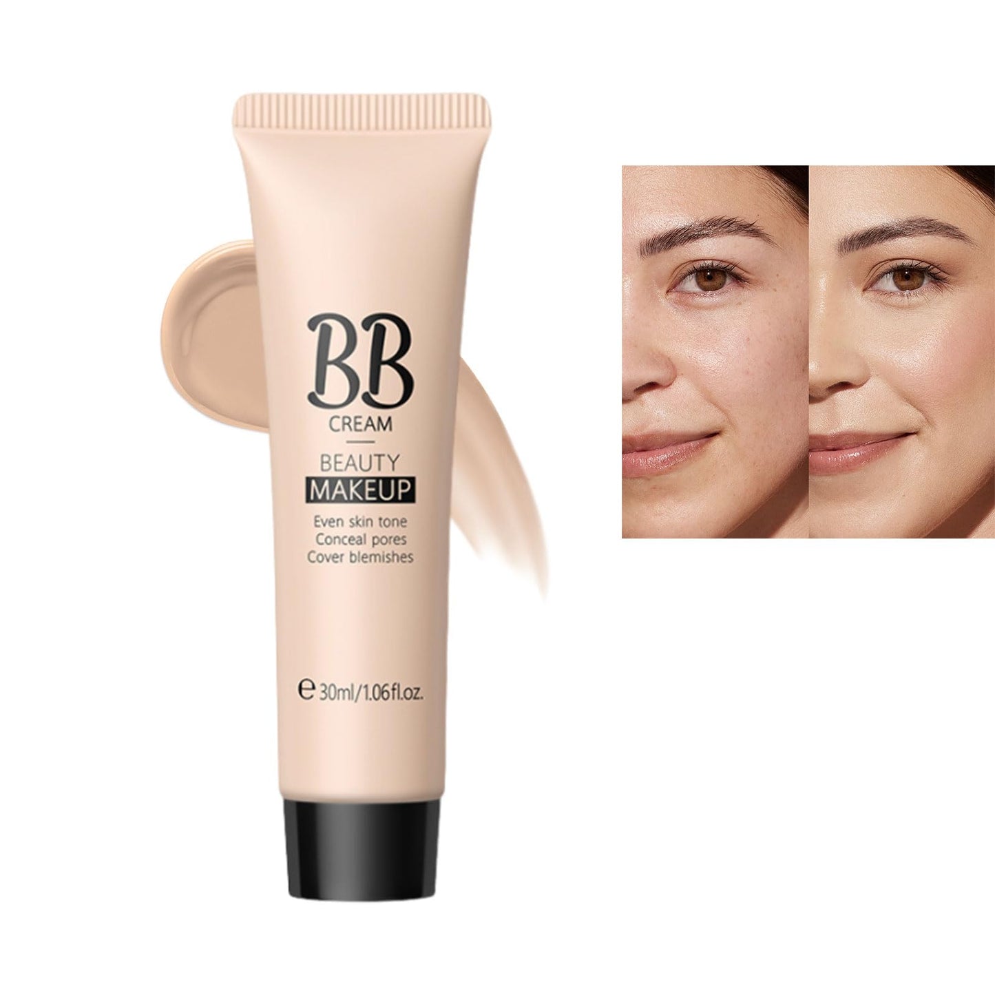 LYNTYAOU BB Cream Foundation, Waterproof Long Lasting Even Skin Tone Makeup, Full Coverage Foundation Anti-Redness Lightweight Smoothing Foundation, Hide Pores and Acne Marks