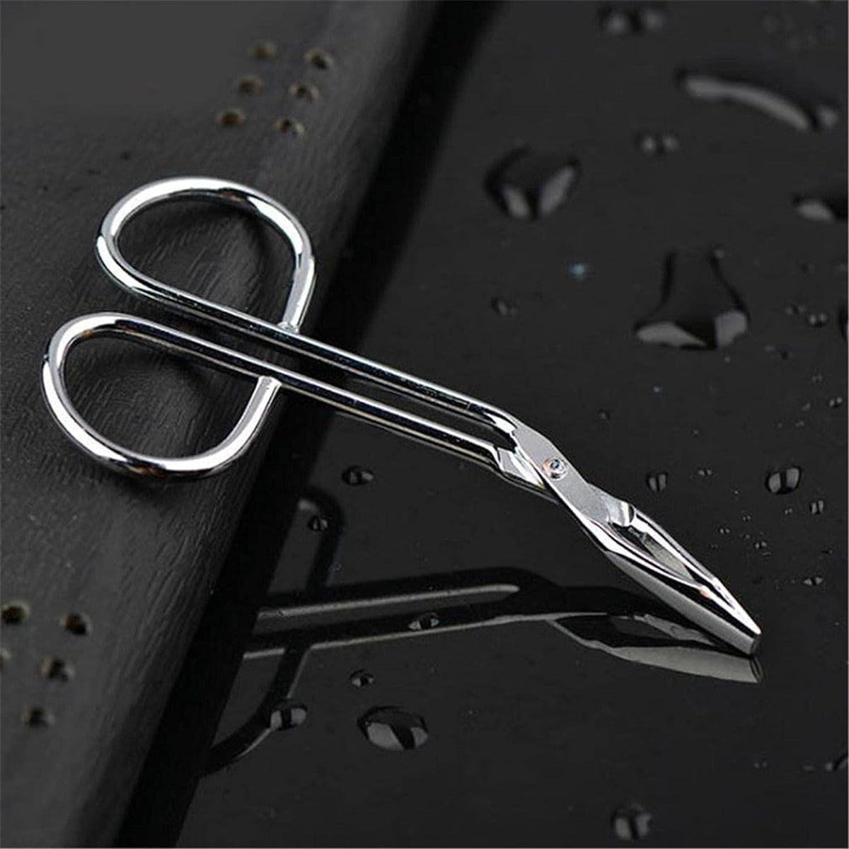 LNYMZD Silver Stainless Steel Eyebrow Scissors Tweezers,Elbow Pliers Clip Scissors,Flat Tip Tweezers Hair Plucker Hair Removal, Shave and Removal Women's