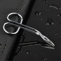 LNYMZD Silver Stainless Steel Eyebrow Scissors Tweezers,Elbow Pliers Clip Scissors,Flat Tip Tweezers Hair Plucker Hair Removal, Shave and Removal Women's