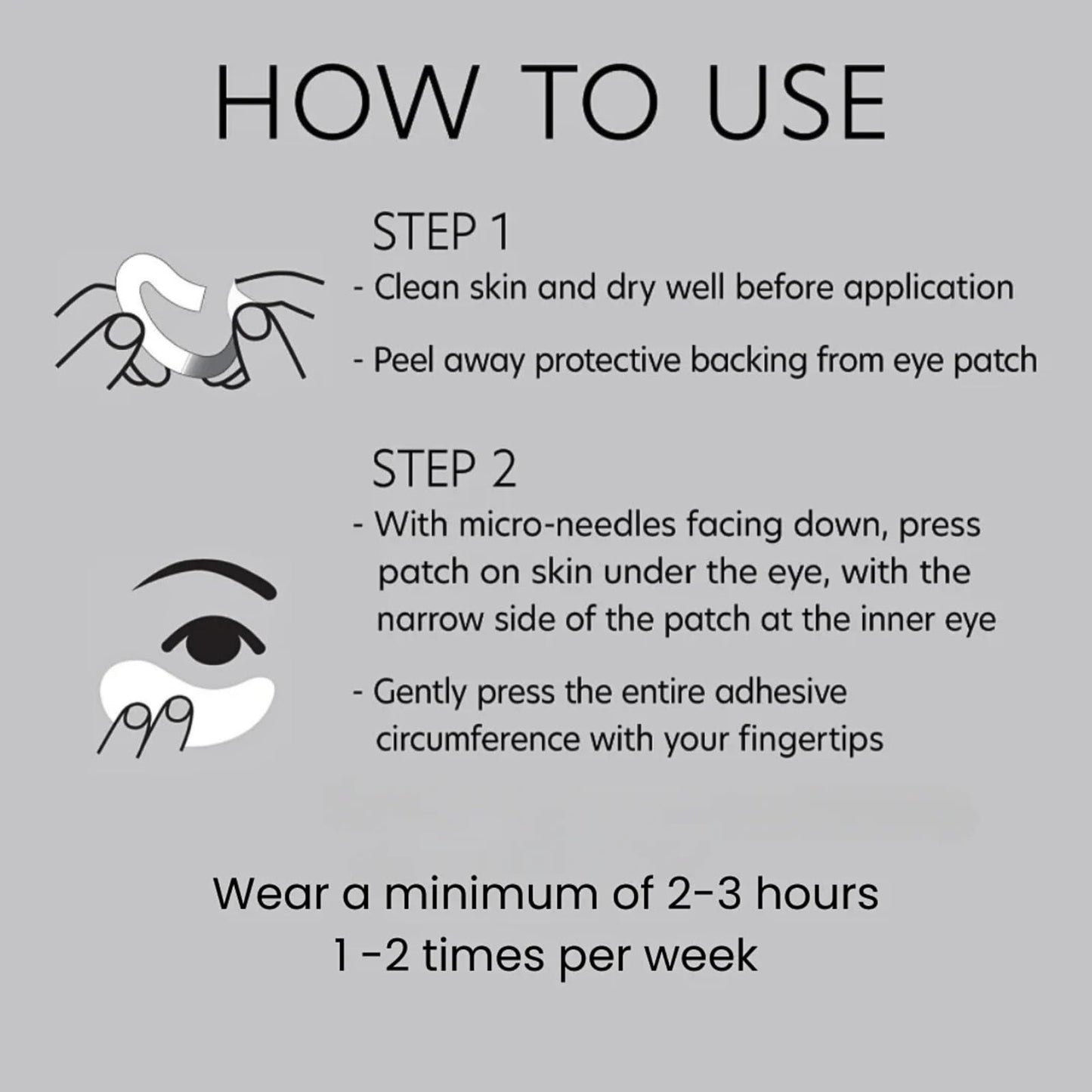 IZBEAUVO 2 Boxes Dissolving Microneedle Eye Patches, Hyaluronic Acid Micro Needle Eye Patches, Microcrystalline Eye Mask, Under Eye Patches For Dark Circles And Puffy Eyes, Hydrate, Firm & Smooth Fine Lines