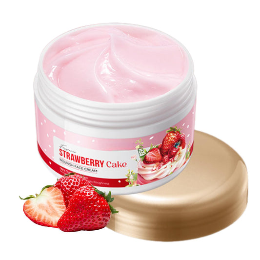 ISBEAUSOLS Strawberry Face Moisturiser-Face Cream for Women- Anti Wrinkle Face Cream - Moisturising Cream Face Care for Soothing and Deeply Hydrating-Hydrating Day Cream for Dry Skin