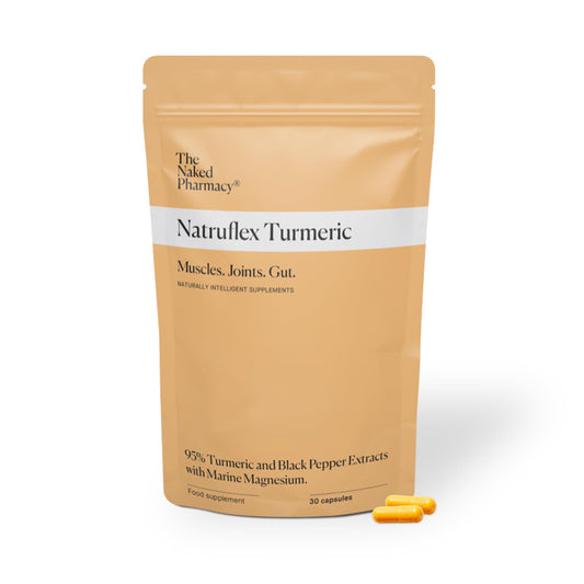 The Naked Pharmacy | Natruflex | Joint & Muscle | Aids Sports Performance | Natural Turmeric and Black Pepper Capsules | High Strength | No Additives | Vegan | 30 Capsules