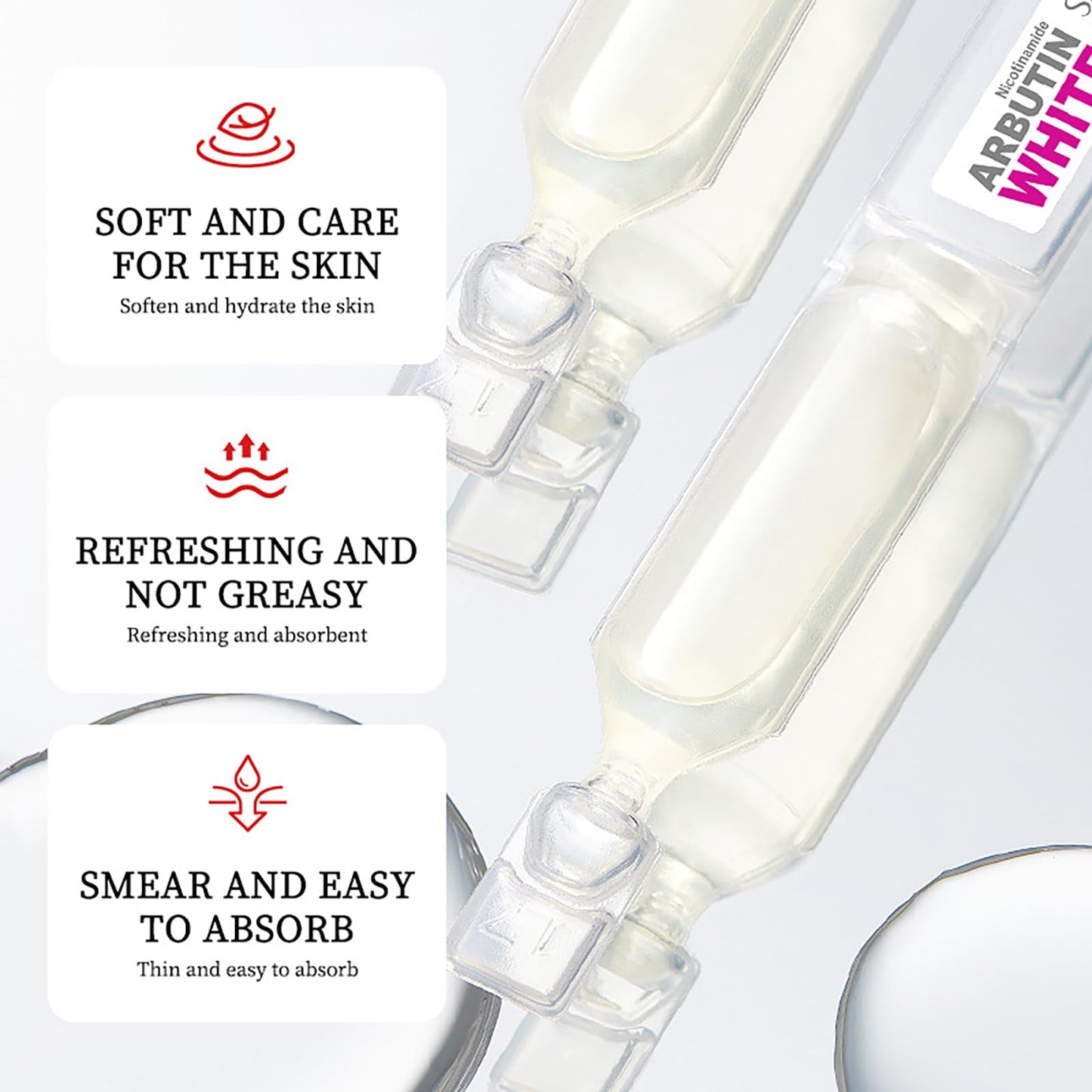 FresFresi Revive Your Skin with Niacinamide & Arbutin Serum - Deep Hydration, Anti-Aging & Firming for Men & Women. Reduces Wrinkles & Ideal for Microneedling. 15x1.5ml Bottles Included