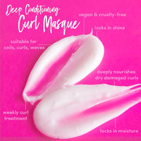 The Curl Company Deep Conditioning Curl Masque (300 ml) - Deeply Nourishes Dry damaged Curls, Ideal for Waves, Curls and Coils, Professionally Formulated with Curplex and Nourishing Moringa Oil