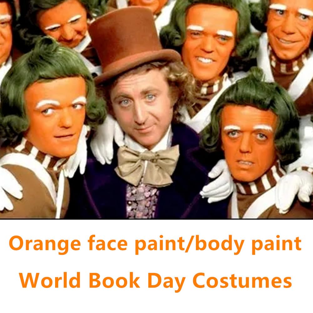 Go Ho Orange Face Body Paint(2.37oz,70ml), Cream Water Based Face Paint,Orange Makeup Face Painting for SFX Cosplay Costumes Festivals Halloween Makeup