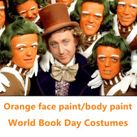 Go Ho Orange Face Body Paint(2.37oz,70ml), Cream Water Based Face Paint,Orange Makeup Face Painting for SFX Cosplay Costumes Festivals Halloween Makeup