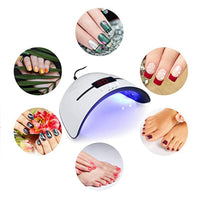 LKE LED UV Nail Lamps for Gel Nail Polish Nail Dryer Curing Lamp with 3 Timers Auto Sensor LED Digital Display USB Plug Carry Convenient