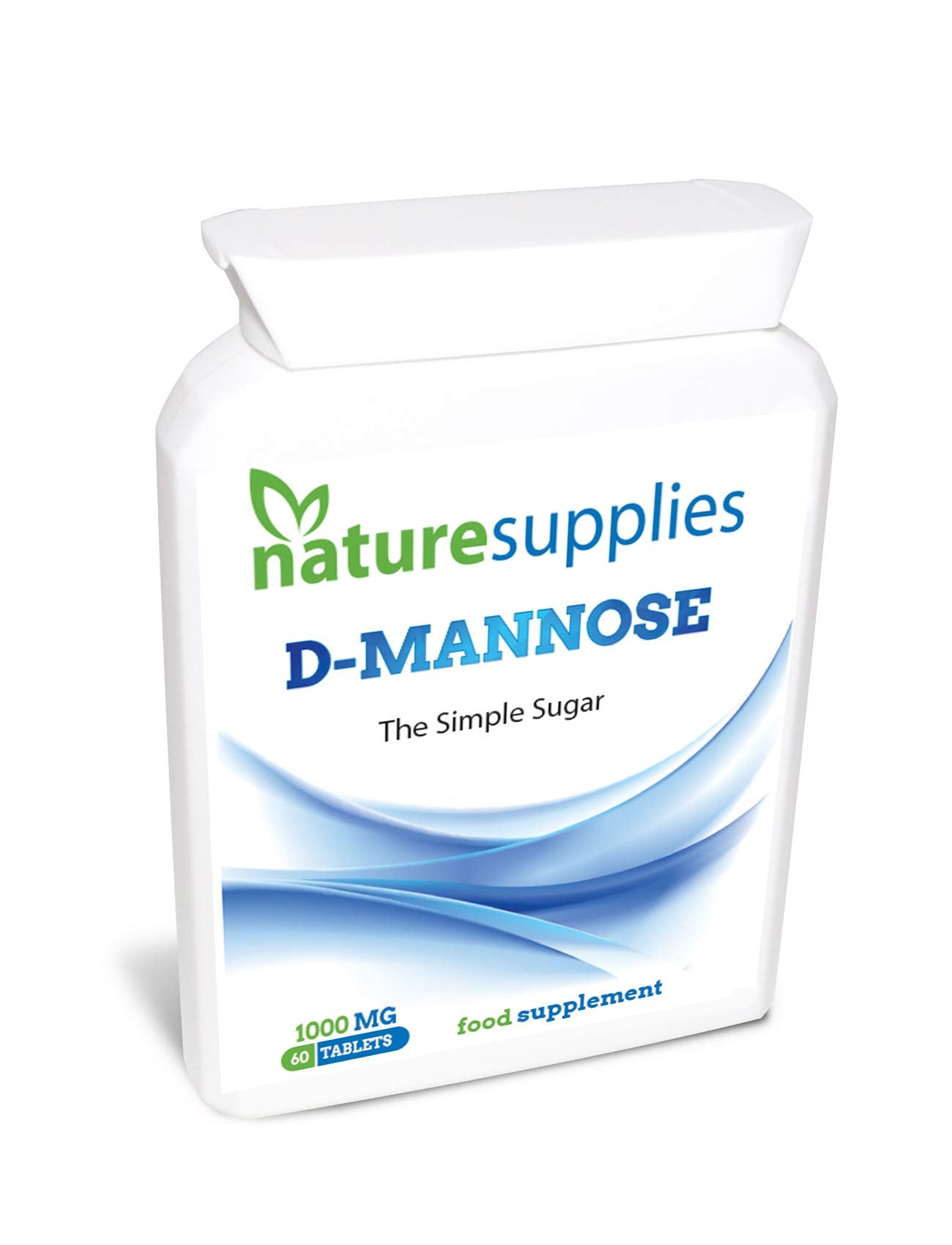 Naturesupplies D-mannose Tablets 1000mg, 60 Pack, Natural Ingredients, Coated Tablet, Easy to Swallow - Vegan Friendly, Manufactured in A GMP Facility…
