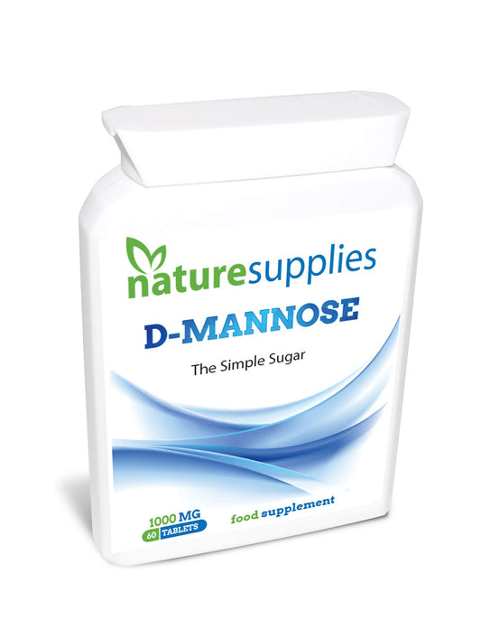 Naturesupplies D-mannose Tablets 1000mg, 60 Pack, Natural Ingredients, Coated Tablet, Easy to Swallow - Vegan Friendly, Manufactured in A GMP Facility…