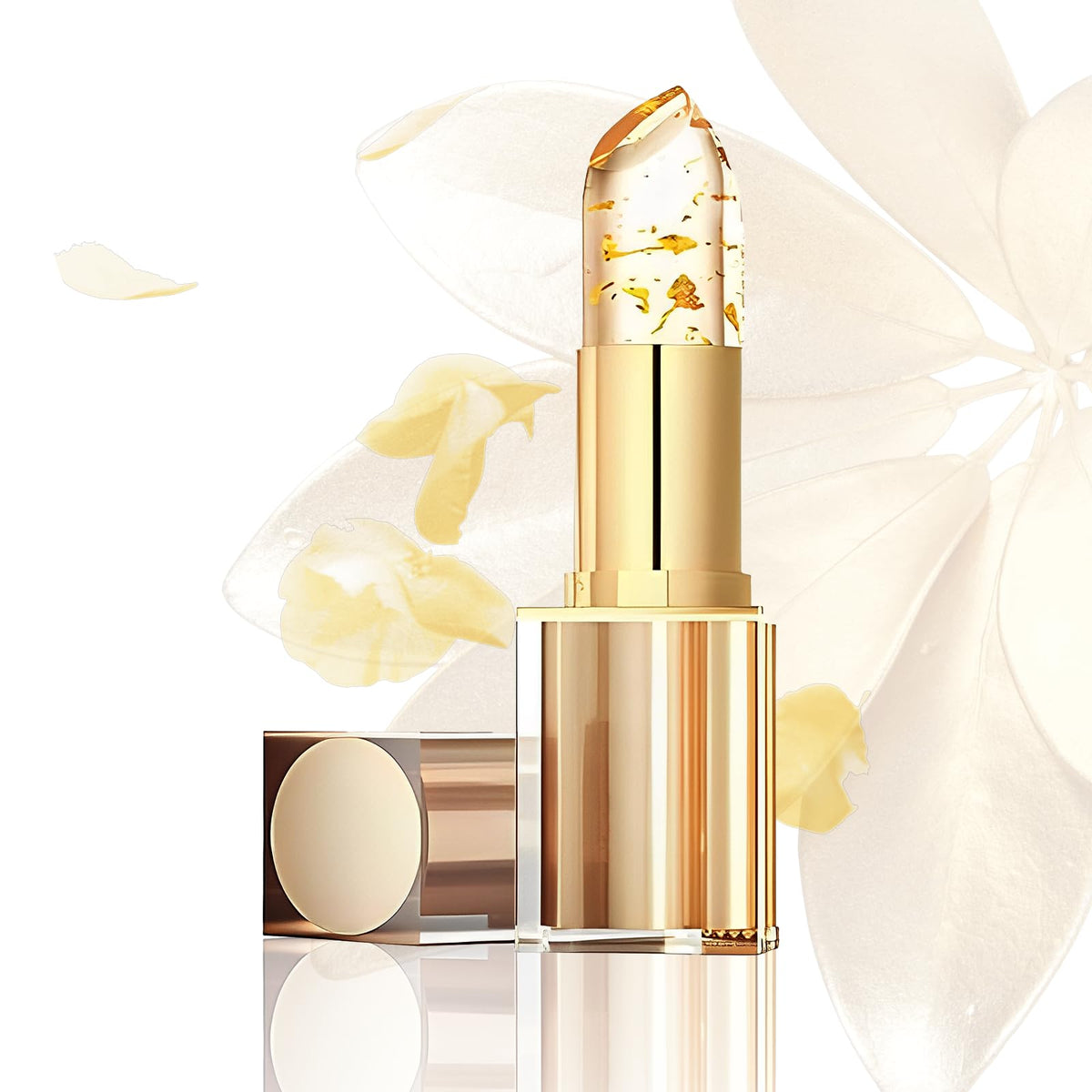 Kenmohuo Transferproof Colour Changing Lipstick, Long Lasting 24H Lipstick, Moisturizing Glossy Tinted Lip Gloss with Gold Foil, Temperature Reactive Lip stick for Women, Non-Sticky, Kiss-Proof