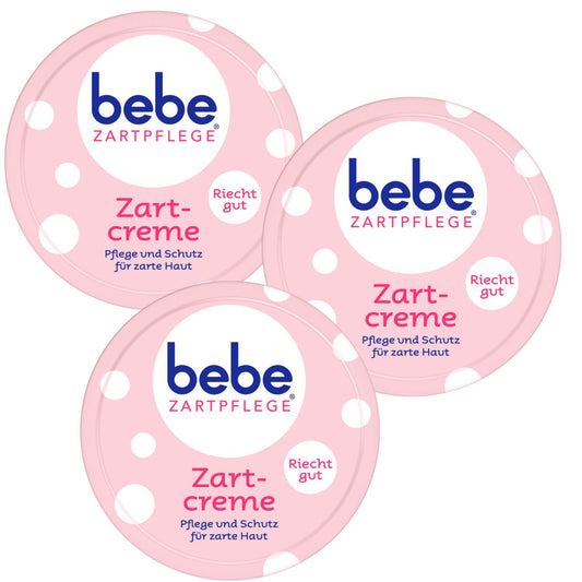 3 x 150 ml Bebe Soft Care Cream Care and Protection for Delicate Skin Pleasant Fragrance (Pack of 3)