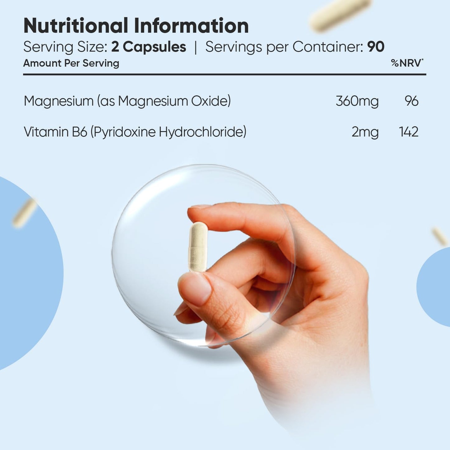WeightWorld Weightworld Marine Magnesium with Vitamin B6 | 180 Vegan Capsules | 360mg per Serving | 3 Months Supply | Gluten-Free, Non-GMO & GMP-Approved | Magnesium Supplements | Made in the UK