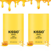 KISSIO Honey Lip Butter Set,Lip Balm with 1000 ppm Propolis Extract,Ceramide AP and Phytosphingosine,Long-lasting Moisture and Nourishe Lips,Lip Lines Care