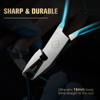 FERYES Ingrown Toenail Clippers Straight Blade Toe Nail Clippers for Thick Nails for Seniors, Stainless Steel Nail Clippers for Thick Toenails - Ultra-Slim 16mm Blade Fingernail Clippers