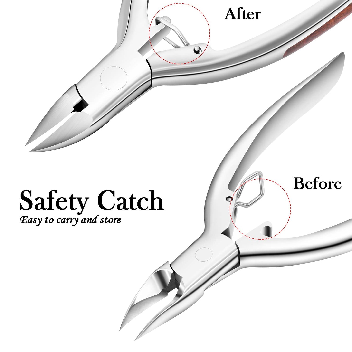 AONOLOVO Precision Toenail Clippers for Thick and Ingrown Toenails, Professional Toenail Clippers Cutters Super Sharp Curved Blade Nail Nippers Men Women Use