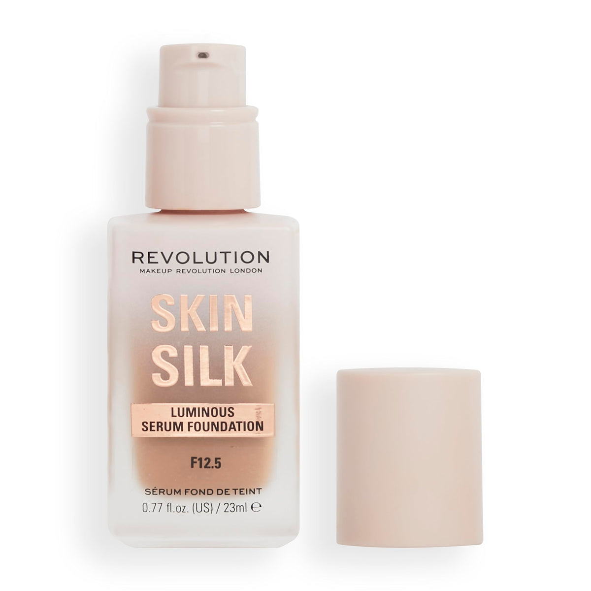 Revolution Beauty London Makeup Revolution, Skin Silk Serum Foundation, Light to Medium Coverage, Contains Hyaluronic Acid, F12.5, 23ml