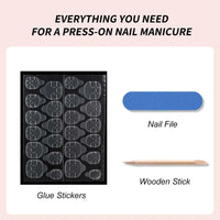 Nymora 48 Pcs White French Tip Press on Nails Short Square,False Toenails Press on Toenails Set White Nail, Stick on Toenails Fake Nails Acrylic Stick on Nails