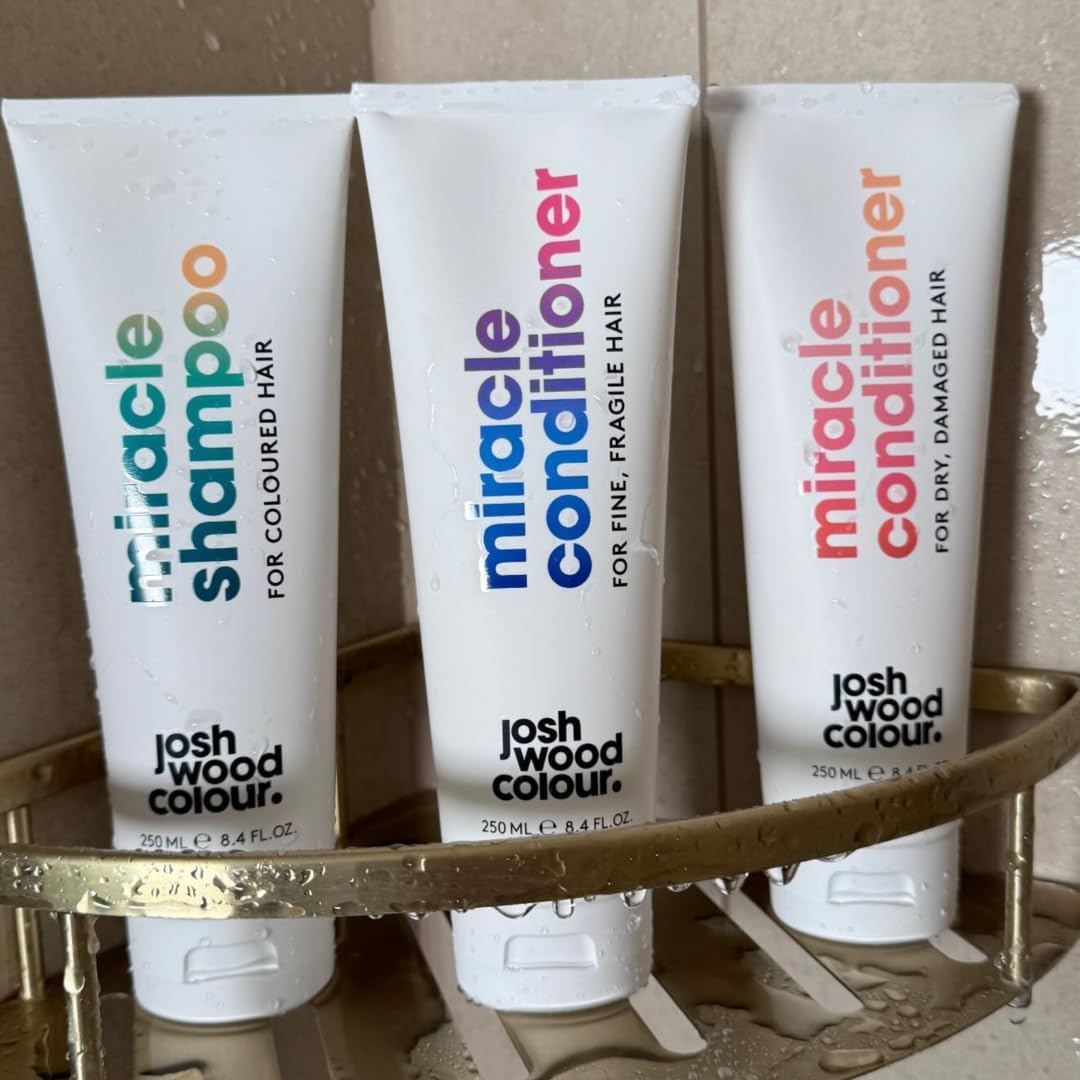 Josh Wood Colour Miracle Shampoo For Coloured Hair 250ml Sulfate-free, Reduces Colour Fade, Exceptional Shine, Long-lasting Vibrancy, For All Hair Types
