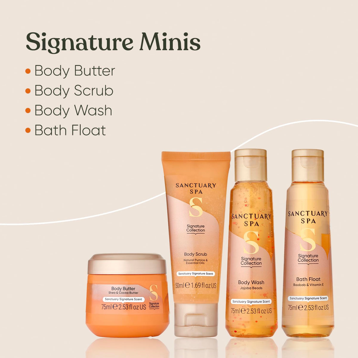 SANCTUARY Sanctuary Spa Signature Minis Gift Set, Vegan, Gift For Women, Birthday Gift, Womens Gift Sets, Self Care Gift