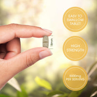 Ashwagandha 5000mg 180 Tablets (2x90), High Strength Ashwagandha- 6 Months Supply, Pure Ashwagandha, Vegan, Made in UK.