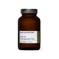 Wild Nutrition WILD NUTRITION Food-Grown Ashwagandha KSM 66 Plus | Ethically Sourced Ashwagandha Capsules to Support Mind and Body | Tablets to Support Stress and Anxiety | 60 Capsules
